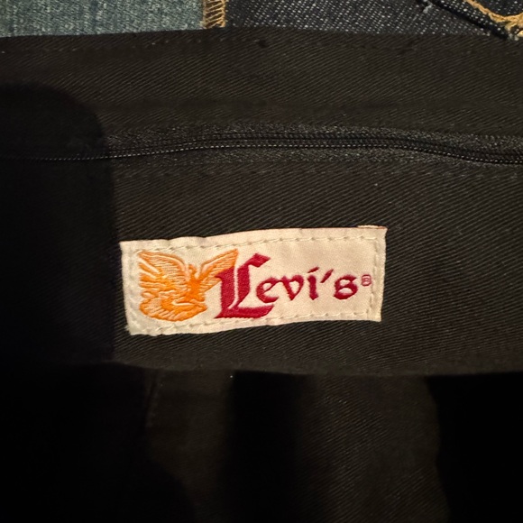 Vintage Levis Patchwork Shoulder Bag Purse Bohemian Denim Hippie Festival Hobo - Picture 5 of 6